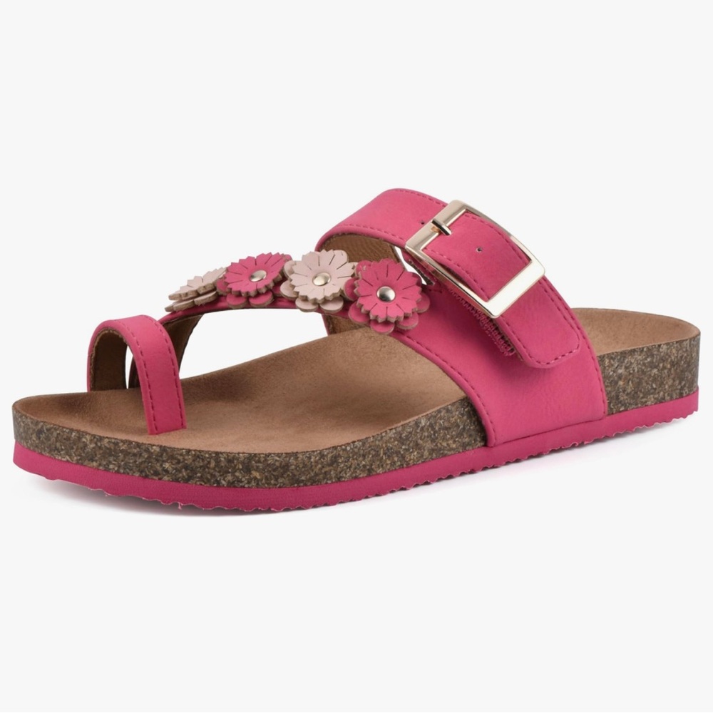 WHITE MOUNTAIN Kids Graffito Signature Comfort-Molded Floral Footbed Sandal - Picture 2 of 4